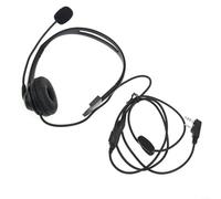 SMZhomeone Cuffia PTT a 2 pin con microfono per Baofeng per Kenwood per WALKIE Talkie Clear Audio in Noise ABS Build Nero Dimensioni standard per esterni