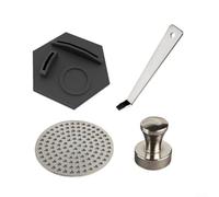 SMZhomeone Filtro per caffè con magnete e base di stoccaggio per caffè espresso e portafiltro da 51 mm, 53 mm, 58 mm, in acciaio inox, schermo a disco per aiutare nella consistenza della birra (53 mm)