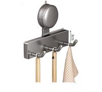 SMZhomeone Ganci a ventosa resistenti per montaggio a parete, organizer da cucina senza trapano Twist-Lock ABS canna di fucile, 9 x 4 x 12 cm, per riporre utensili da bagno (3 ganci)