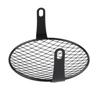 SMZhomeone Griglia protettiva per faro della moto, in rete, 17,8 cm, retrò, in metallo, quadrata, nera, adatta per viti di montaggio laterali da 8 mm a 10 mm, per moto da strada Cruiser (rombo)