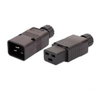 SMZhomeone IEC320-C19/IEC320-C20 PDU UPS 16A 250VAC Spina IEC 3Pin C19/C20 Spina alimentatore UPS 60 X 35 X 25 Mm(C19+C20)