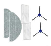SMZhomeone Kit di 6 spazzole laterali per Cecotec per CONGA Y8 Y80 per XTREME, parti di pulizia ad alta efficienza per pavimenti domestici, microfibra di nylon nero