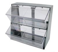 SMZhomeone Organizer per bustine di tè, confezione da 1 scatola portaoggetti a doppio strato per capsule di caffè e bustine di tè, organizer salvaspazio da scrivania per cucina e sala da tè, in