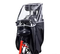 SMZhomeone Parabrezza impermeabile per seggiolino per bicicletta con strisce riflettenti in PVC Oxford nero 55 x 45 x 78 cm per bambini sotto i 115 cm da viaggio