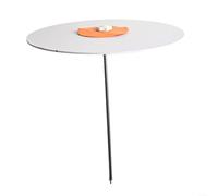SMZhomeone Pianta da giardino ombrellone vassoio con 30 cm disco superiore e palo 63,5 cm, materiale plastico traspirante in bianco e nero, facile da installare per terrazza esterna, verdure