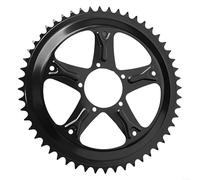 SMZhomeone Pignone per ruota dentata in acciaio ABS 44T 46T 48T per Bafang per BBS01 per BBS02 Drive motore per bicicletta elettrica, design nero, adatto per mountain bike e ciclismo su strada (48T)
