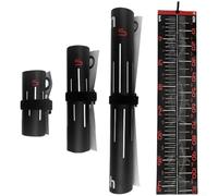 SMZhomeone Righello da pesca impermeabile in PVC, 110 cm, con doppia scala in cm, arrotolabile, portatile, per pescare su riva, barca e pesca, retro antiscivolo, nero (larghezza 13 cm)