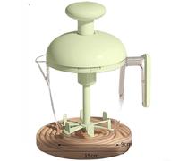 SMZhomeone Sbattitore manuale per uova con funzione di pressione e filtro a rete integrato per sbattere uova, panna, pastella, facile da pulire, strumento da cucina verde PP 15 x 9 x 19 cm (verde)