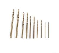SMZhomeone Set di 10 punte per trapano in cobalto HSS M35, punte da 1-3 mm per acciaio inossidabile e metalli temprati, punto di 135°, adatte per uso manuale e trapano