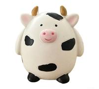 SMZhomeone Statuetta in resina a forma di gufo, mucca e cacca, statua giocosa a forma di animale, decorazione per la casa, mensola da scrivania, graziosa arte compatta per scultura, 14,3 x 7 cm, per