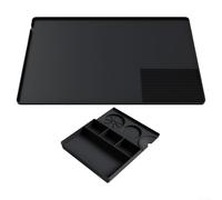 SMZhomeone Tappetino in silicone per macchina da caffè con tampone rimovibile per il caffè, con area di drenaggio, resistente al calore e base antiscivolo per piano di lavoro e protezione degli