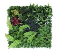 SMZhomeone Tappeto erboso artificiale in plastica, quadrato, 50 x 50 cm, per pareti di casa, decorazione per interni ed esterni, facile da pulire, 1 confezione (1)