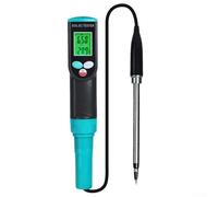 SMZhomeone Tester digitale 2in1 del suolo con LCD retroilluminato per la conducibilità elettrica veloce e accurata e letture della temperatura, sonda impermeabile IP67 per affidabile