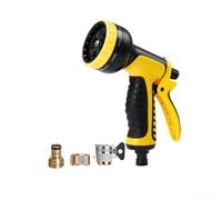 SMZhomeone Ugello spruzzatore d'acqua ad alta pressione con funzione di blocco, regolabile, 7 modalità di spruzzo, manico ergonomico antiscivolo, adatto per tubi da giardino standard da 3/4" (2)