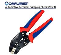 SN-58B Pinza a crimpare per terminali a molla per connettori 6.3/4.8/2.8, terminali pressati a freddo, crimpatura di potenza automobilistica