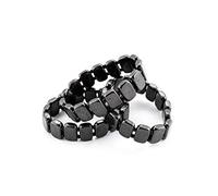 SN NATURSTEIN UG - Bracciale di Shungite Eclipse | Pietra preziosa e curativa originaria della Carelia - 3 Unità