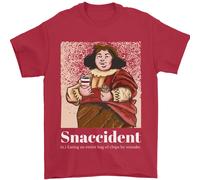 Snaccident Divertente Dieta Junk Food Perdita di Peso Uomo T-Shirt 100% Cotone