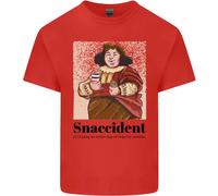 Snaccident Divertente Junk Food Dieta Perdita di Peso Uomo Cotone T-Shirt Tee