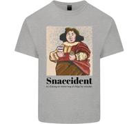 Snaccident Divertente Junk Food Dieta Perdita di Peso Uomo Cotone T-Shirt Tee
