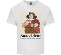 Snaccident Divertente Junk Food Dieta Perdita di Peso Uomo Cotone T-Shirt Tee