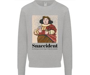 Snaccident Divertente Junk Food Dieta Perdita di Peso Uomo Felpa Maglione