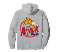 Snack a Fumetti retrò di Garfield Attack Love Food, Divertente Opera d'Arte Felpa con Cappuccio