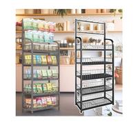 Snack and Candy - Robusti ripiani in filo metallico - Espositore multifunzione a 4 ripiani per snack, banconi e feste (5 animali neri, 50 x 27)