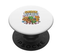 Snack Attack Funny Food Flamingo Bambini Bambini Shark School PopSockets PopGrip Adesivo