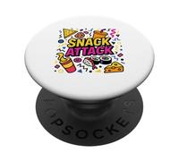 Snack Attack Funny Food Flamingo Bambini Bambini Shark School PopSockets PopGrip Adesivo