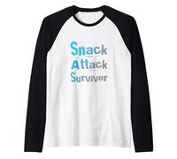 Snack Attack Survivor Alimentato da Snack Questo è Il Mio spuntino Maglia con Maniche Raglan