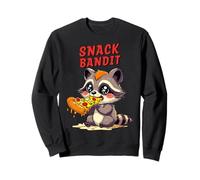 Snack BANDIT Carino Raccoon Pizza 90s Cartoon Style Felpa