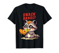 Snack BANDIT Carino Raccoon Pizza 90s Cartoon Style Maglietta