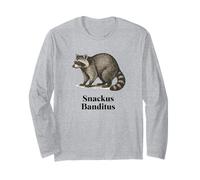 Snack Bandit Falso Nome Latino Divertente Procione Vintage Art Maglia a Manica
