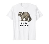 Snack Bandit Falso Nome Latino Divertente Procione Vintage Art Maglietta
