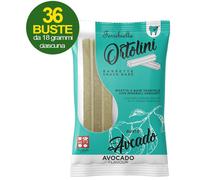 Snack Barrette per cani Ortolotti gusto avocado 36 mini pack da 2 pezzi ciascuno