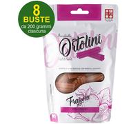 Snack Barrette per cani Ortolotti gusto fragola misura Small 8 buste da 200 g ci