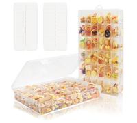 Snack Box con 36 Scomparti, Snack Box con Coperchio, Ciotoline da Snack, Contenitore Trasparente per Snack per Cioccolato, Patatine, Noci, Biscotti, Caramelle, Piccole Cose, 27,5 x 17,5 x 4,5 cm