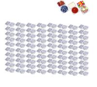 Snack Box Da Asporto, Contenitori for Condimenti Riutilizzabili Con Coperchi for Snack, Scatola Portatile a Doppio Scomparto for Snack, Salsa E Condimento, Utilizzata for Condimenti Da Asporto(80pcs)