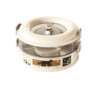 Snack Box - Stackable Rotating Wide Opening Storage Tray Functional, Sectioned Food Organizer | Secure Lid Compartment Container Modern Serving Solution with Daily Kitchen Home Office Indoor Party Use