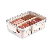 Snack Container - Portable Salcuterie Organizer, Divided Serving Tray with Leak Resistant Lid, Lightweight Compartments for Easy Portion Control, Ideal for Picnic Camping Travel Work School