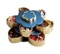 Snack Containers Kids - Rotating Flower Tray, Sectioned Serving Organizer | Multi Compartment Snack Storage Box Displays Assorted Treats Ideal Party Picnic Travel Candy Chocolate Cookie Nut Presentati