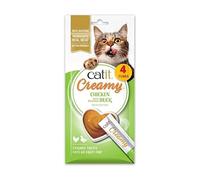 Snack cremosi per gatti Catit Creamy Pollo e Anatra, 4 tubi x 10 g