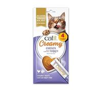 Snack cremosi per gatti Catit Creamy Pollo e Tacchino, 4 tubi x 10 g