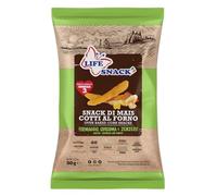 SNACK DI MAIS BASTONCINI AL FORMAGGIO ZENZERO E CURCUMA "LIFE SNACK" PACCHETTO DA 90g, CONFEZIONE CONTENENTE 18 PACCHETTI