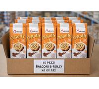 Snack Dolci Arrotolati con Crema al Cacao 192 g Confezione da 15 Pezzi Ideali per Colazione Merenda Pausa Dolce Famiglia Ufficio Scorta