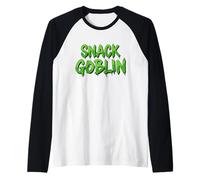 Snack Goblin Delicious Healthy Food Mangiare Snack Container Maglia con Maniche Raglan