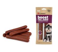 Snack per cani - Bastoncini per cani - Boost Salsiccia con manzo & collagene - Supporto per articolazioni - 2 x 100 g - Flamingo