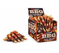 Snack per cani - Bastoncini per cani - Flamingo BBQ Spiedino con pollo e anatra - 12 x 2 x 2 cm - 2 kg display - ricco di proteine - senza glutine - senza cereali - senza zuccheri aggiunti