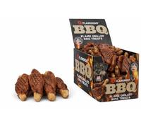 Snack per cani - Bastoncini per cani - Flamingo BBQ T-Bone con pollo - 6 x 4 x 1 cm - 2 kg display - ricco di proteine - senza glutine - senza cereali - senza zuccheri aggiunti