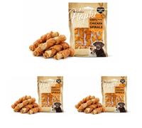 Snack per cani - Bastoncini per cani - Flamingo Hapki Spirale con pollo - 5 pezzi 85 g - ricco di proteine - con fibre - senza glutine - senza cereali - senza zuccheri aggiunti (Confezione da 3)